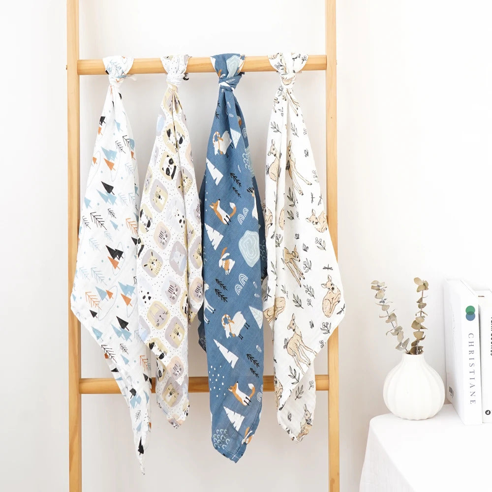 Cueiro Muslin Estampado 60cm - 4un
