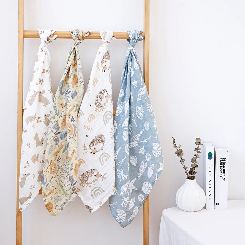 Cueiro Muslin Estampado 60cm - 4un