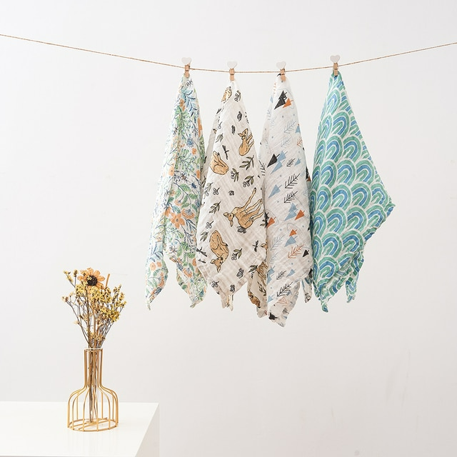Cueiro Muslin Estampado 60cm - 4un